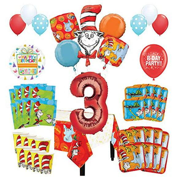 BirthdayExpress Dr Seuss Cat in The Hat Party Supplies Foil Balloon CTII6200 AX-AY-ABHI-115095 